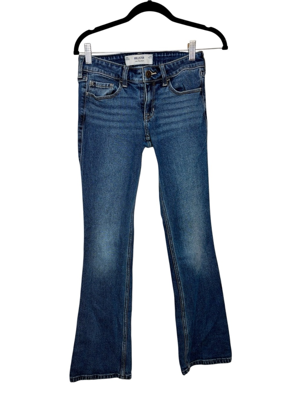 Hollister Low Rise Bootcut Jeans Y2K Medium Wash Flare Size 00 Regular